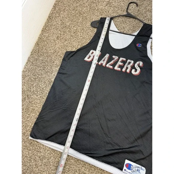 Vintage Champion Black Blazers reversible to white Jersey Size XL 90s Rare - Picture 9 of 9